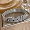Greatera Stainless Steel Strap Men Bangle Adjustable Personality Knit Mesh Belt Bracelet For Couples Simple Jewelry - Image 7