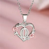 Cute Female A-Z Letter Flower Pendant Necklace Silver Color Wedding Jewelry Gift For Women - Image 22