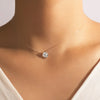 Simple Round Single Rhinestones Pendant Necklaces for Women Transparent Fishing Line Short Chokers Party Neck Jewelry - Image 1