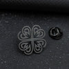 Stainless Steel Flower Metal Brooches Gold Silver Black Color Gold Plated Jewelry for Women - Image 7