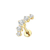 1PC Titanium Ear Cartilage Piercings Flat Back Stud Earring Internal Thread Butterfly Cross CZ Helix Tragus Piercing Jewelry 16G - Image 12