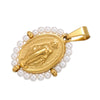 Virgin Mary Pendant Necklace with Colorful Beaded Stainless Steel Chain - Image 24