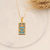 Zirconia Tarot Card Necklace Classic Tarot Queen Lover Magician Moon Wealth Amulet Stainless Steel Jewelry - Image 11