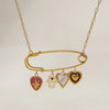 Stainless Steel Gold Color Plated Necklace with Paperclip Multi-Element Pendant Vacation Style Accessory - Image 5
