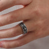 Retro Stary Night Art Ring For Men Silver Color Punk Gothic Adjustable Open Ring Rock Handmade Unisex Jewelry Accessories Gift - Image 3