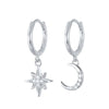 Cute Snowflower Christmas Earring Pave Cubic Zirconia Hoop Earrings for Women Christmas Jewelry - Image 19