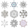 Christmas Classic Rhinestone Snowflake Brooches for Women Pearl Ice Crystal Pins Office Party Friend Year Gifts Accessories - Image 1