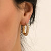 Cubic Zirconia Huggie Hoop Earrings in Gold-Tone Stainless Steel - Image 50
