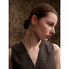 Stainless Steel Round Hollow Long Drop Earrings for Women Daily Charm Statement Jewelry Gift - Image 3