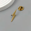 Simple Lightning Shape Brooch Pin for Men Women Unisex Stainless Steel Metal Brooches Jewelry Accessories - Image 5