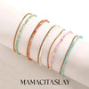 316L Stainless Steel Stone Beaded Thin Chain Bracelet Anklet Everyday Jewelry For Women Gift - Image 1