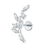 Stainless Steel Labret Piercing Stud with 16 Gauge and 1.2 x 8 mm Post - Image 27
