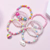 6pcs/set Bracelet Party Bracelets Star Heart Candy Color Beads Children Kids Beads Bracelets Rings Set for Girls Gift - Image 10