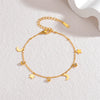 316L Stainless Steel Jewelry Gold-plated Zircon Stars Moon Charm Anklet Chain For Women - Image 2