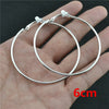 Large Circle Clip-On Earrings with Metallic Finish - Image 12
