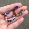 21 Colors Acetate Earrings For Women Green Wedding Prom Acetic Acid Hoop Earrings Jewelry Accessories Gift - Image 7