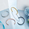 4Pcs 4 Colors C-Shaped Blank Cuff Bangles Sets Stainless Steel Grooved Cuff Bangles Open Blank Bracelet Hair Tie making kit - Image 2