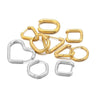 10pcs Gold Plated Geometric Shaped Hoop Earrings Stainless Steel Women Jewelry Men Square Earring Punk Gifts Bulk - Image 1