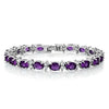 Gem Stone King Silver Oval and Round Sparkling Cubic Zirconia CZ Tennis Bracelet Jewelry Gift - Image 15