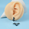 1pc Stainless Steel Cone Silver/Black Color Ear Cartilage Spike Hoop Earring, Tragus Helix Daith Piercing Jewelry For Men - Image 6