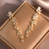 Zircons Marquise Cluster Flower Shape Cubic Zirconia Long Dangle Drop Earrings for Brides Wedding Party Jewelry - Image 12