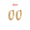 Stainless Steel 1 Pair Minimalist Huggie Hoop Earrings For Women Gold Color Tiny Round Circle 6/8/10mm Punk Unisex Rock Earring - Image 10