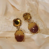 Vintage Maillard Coffee Tone Clip on Earrings for Non Pierced Retro Style Brown Resin Tiger Eye Stone Artistic Women Ears Clips - Image 10
