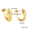 Punk Golden Plated Stainless Steel Reticulate Rhombus Hoops Earrings For Women Anti-Allergic Temperament Jewelry - Image 36