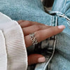 Vintage Personality Geometric Shape Simple Love Heart Rings for Women Unique Design Adjustable Open Mouth Rings Jewelry Gifts - Image 2