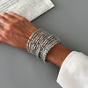Layered Wide Bangle Bracelet with Acrylic Bead Accents - Image 7