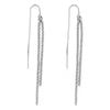 Classic Long Tassels Shiny Silver Color Drop Dangle Earrings for Women Wedding Bride Korea Earring Jewelry Gifts - Image 6