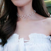 Pearl Beaded Choker Necklace with a Short Chain - Image 14
