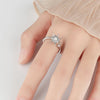 Rose Flower Rotating Ring For Women Spinner Fidgets Heart Charm Adjustable Open Rings Star Moon - Image 3