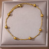 Stainless Steel Anklets for Women Gold Color Beads Chain Anklet Bracelet Summer Beach Foot Jewelry Item - Image 1