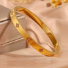 Buling Pink Crystal Zirconia Stainless Steel Bracelet for Women Versatile Stackable Jewelry Bangle Gift - Image 2