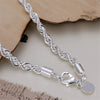 Silver 4MM Twisted Rope Bracelets For Women Men Minimalist Couple Chain Bracelet Male Unisex Jewelry Gifts - Image 5