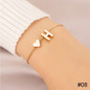 Simple Love Letter Bracelet Retro Adjustable Alloy Letter Bracelet Women Hand Jewelry Accessory - Image 26