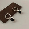 Silver Vintage Gold Round Earrings For Women Black Ball Earring Jewelry Prevent Allergy Party Accessories Gift - Image 1