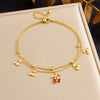 316L Stainless Steel Golden Ocean Series Zircon Pearl Tassel Pendant Anklets Lady Foot Chain Jewelry Gift - Image 11