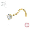 Crystal Nose Stud in L Shape I Shape or Screw 18G and 20G - Image 11