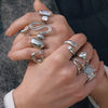 Minimalist Asymmetric Hollow Ring in Stainless Steel - Image 2