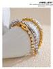 Stainless Steel Bracelet with Crystal Accents in Gold-Tone or Silver-Tone - Image 12