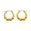 316L Stainless Steel Bamboo Joint Hoop Earrings for Women Niche Simple Daily Earrings Jewelry Accessory All Match - Image 6