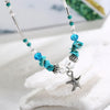 Beaded Beach Anklet with Stone Pendant Options - Image 4