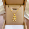 Over 30 Styles Bear Necklace Titanium Steel Zircon Micro Inlaid Copper Pendant Collarbone Chain Souvenir Gift - Image 30