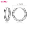 Silver Earrings Statement Heart Star Square Round Geometric Hoop Flexible Earwire Leverback Women Jewelry - Image 10