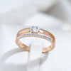 Natural Zircon Rings For Women 585 Rose Gold Silver Color Mix Setting Slim Design Daily Bride Wedding Jewelry - Image 10