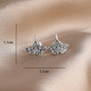 Silver and Compact Star Moon Heart-Shaped Snowflake Zircon Earrings for Women Minimalist Engagement Party Jewelry - Image 3
