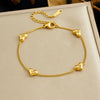 316L Stainless Steel Golden Heart Geometry Zircon Minimalist Series Bracelet Lady Wrist Chain Jewelry - Image 46