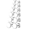 3MM-10MM Punk Small Black Round Stainless Steel Men's Stud Earrings For Women Minimalist Piercings Ear Jewellery Y2k Accessories - Image 5